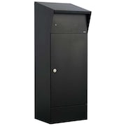 QUALARC Allux Bjorn Top Loading Freestanding Parcel Mailbox, Black ALX-BP